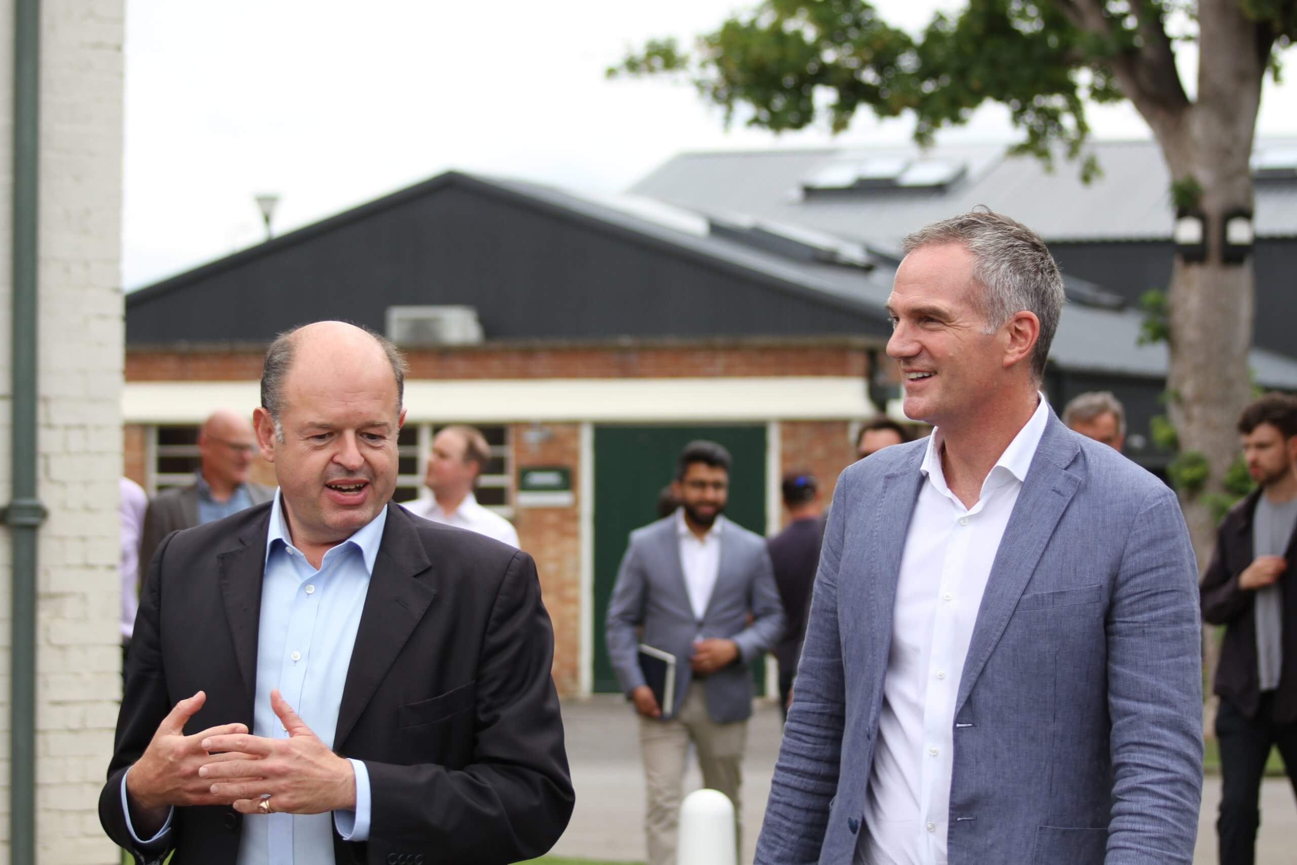 Bicester Motion CEO Daniel Geoghegan accompanies Business Secretary Peter Kyle on a tour of the campus
