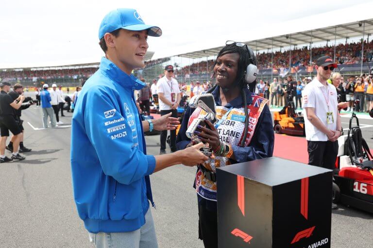 Dorothy Uwota awarded British Grand Prix Marshal of the Year by George Russell