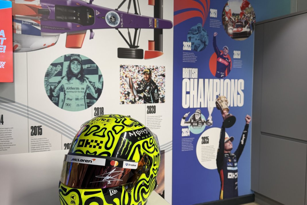 Lando Norris’ championship-winning helmet joins Motorsport UK collection