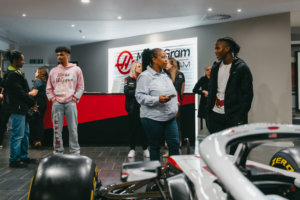 Race for Diversity community members at the Haas F1 community event.