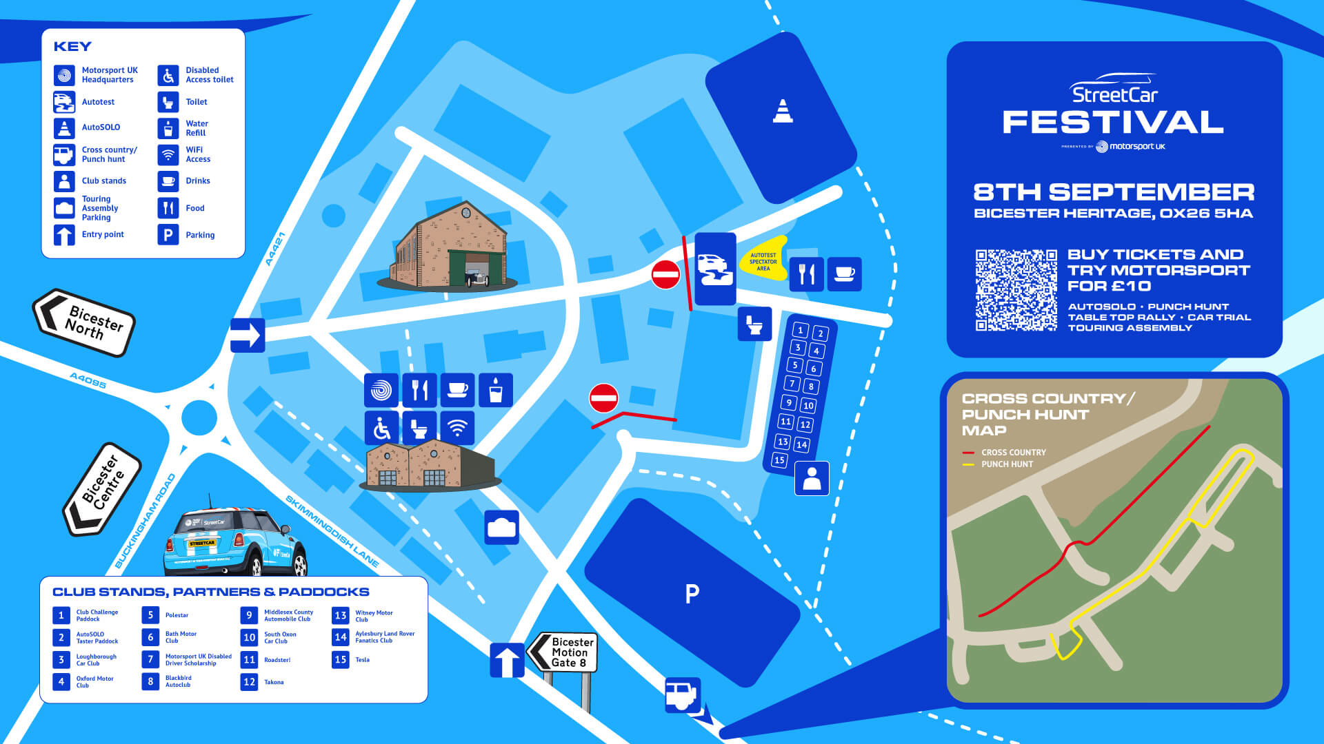 Map of the StreetCar Festival grounds.