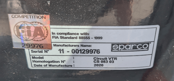Counterfeit Seat Label